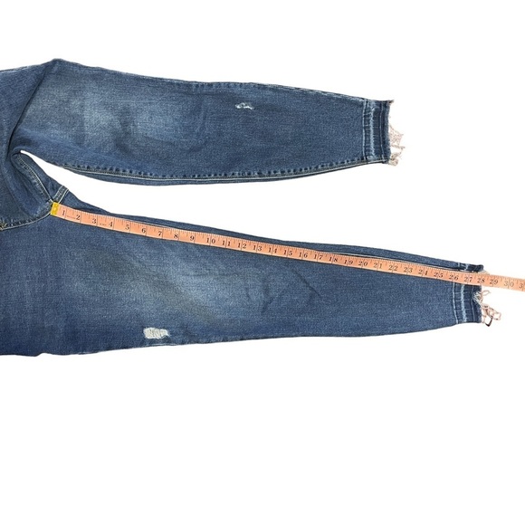 Spanx Distressed Denim High Rise Elastic Waist Jeggings Women's Large - Picture 8 of 11